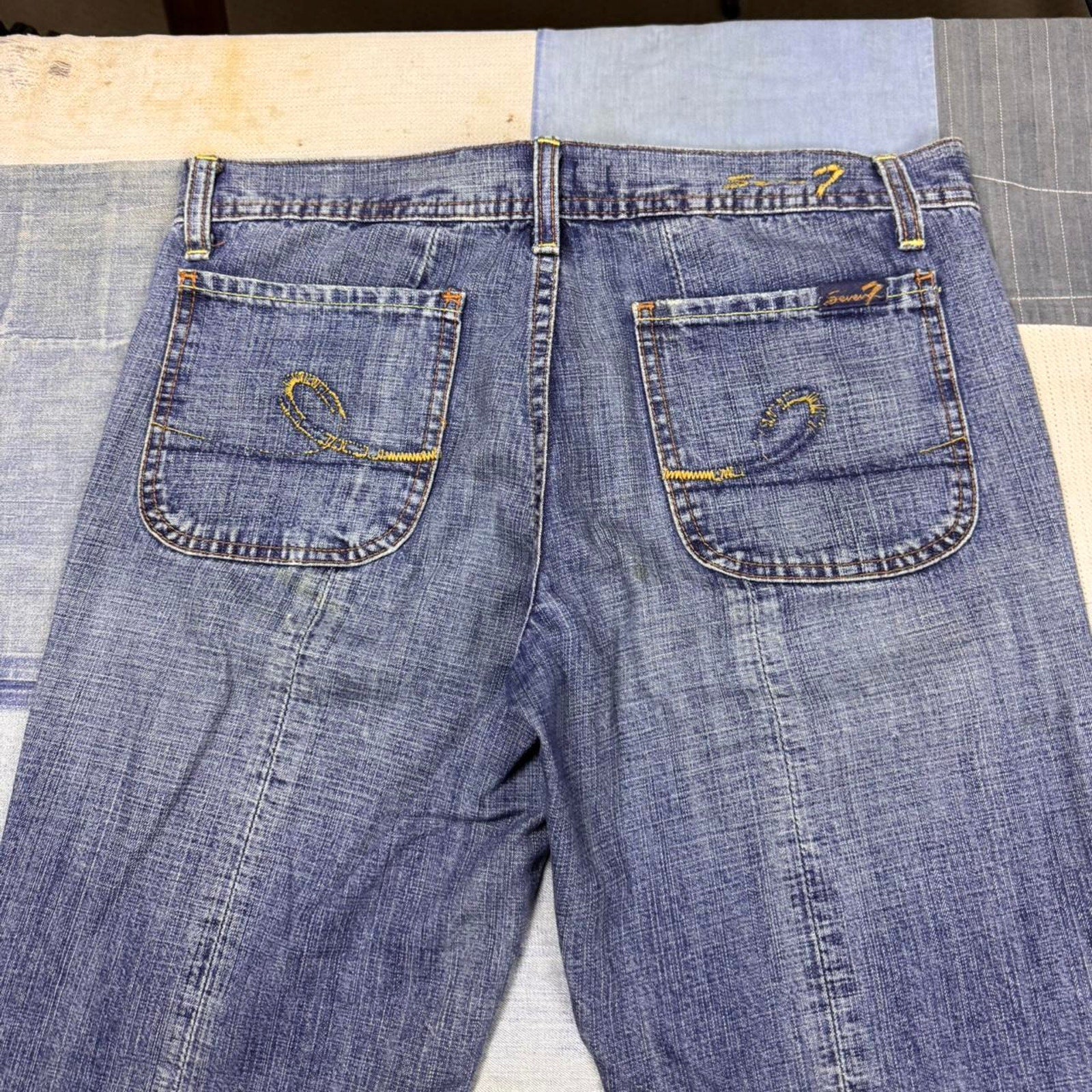 2000s Seven 7 Flared blue jeans | 32x32.5