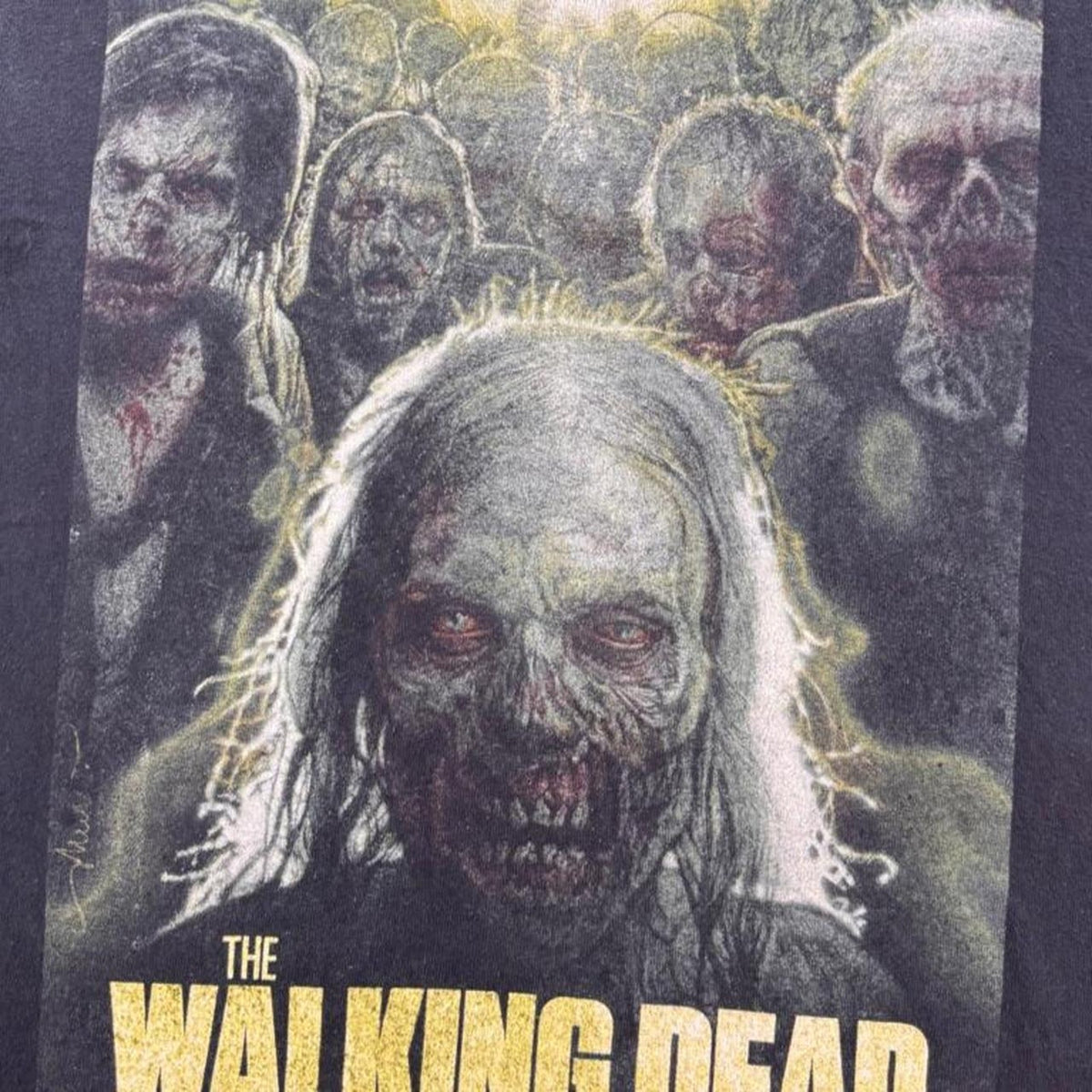 2010s The Walking Dead Walker Horde Horror Graphic Tee | Small