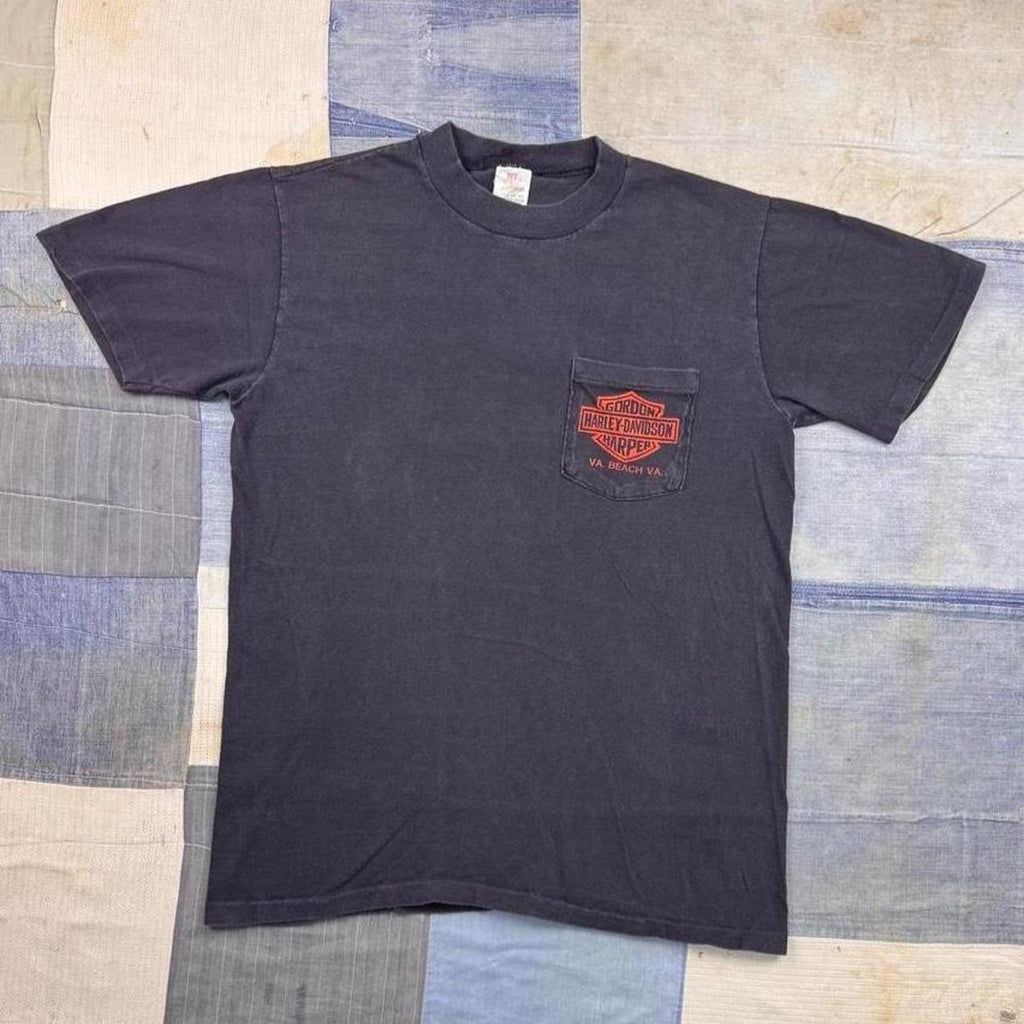 1990s Harley-Davidson Gordon Harper Virginia Beach Eagle Pocket Tee | Medium