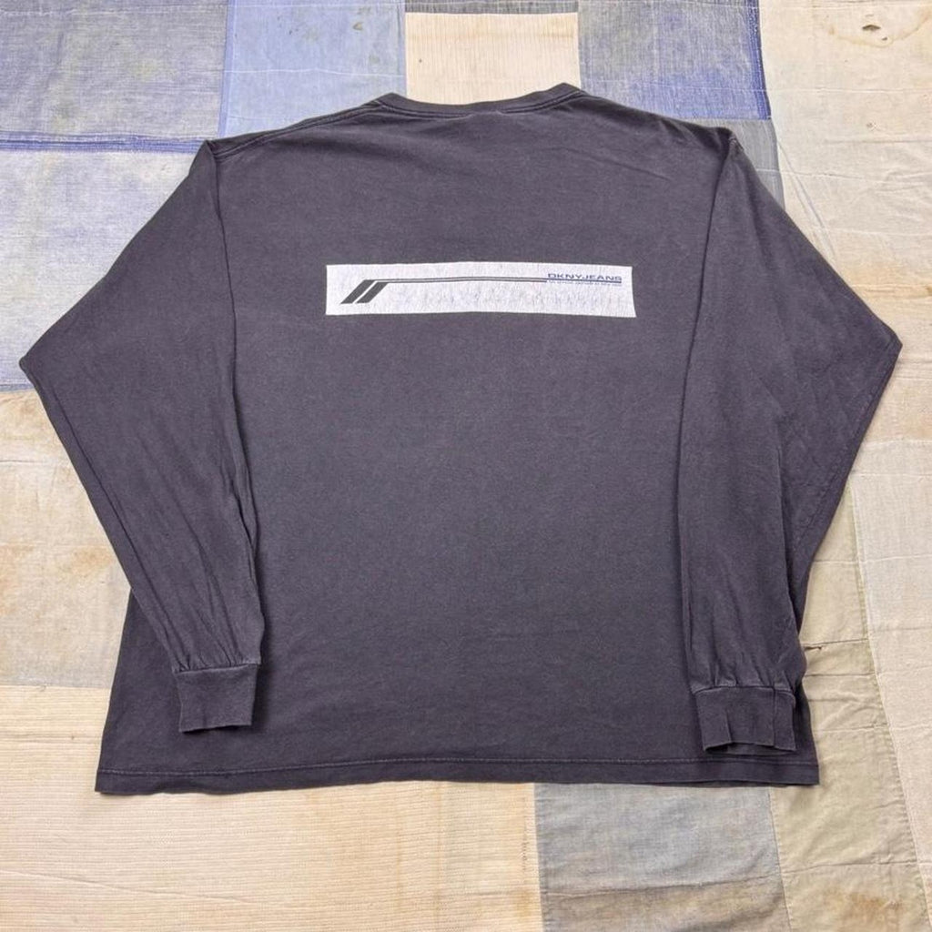 2000s DKNY Jeans Long Sleeve Graphic Tee | XXL