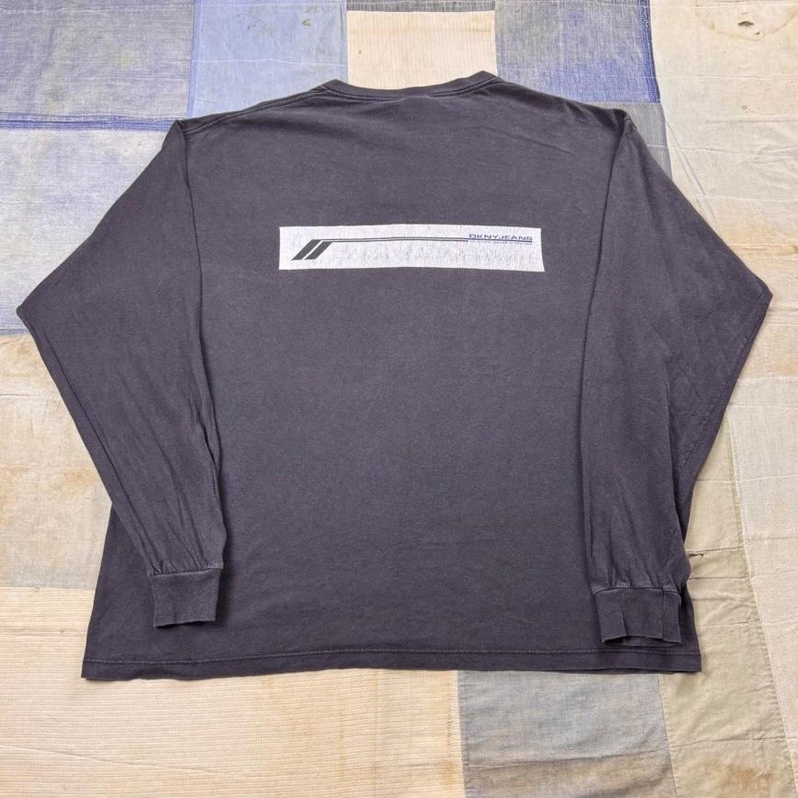 2000s DKNY Jeans Long Sleeve Graphic Tee | XXL