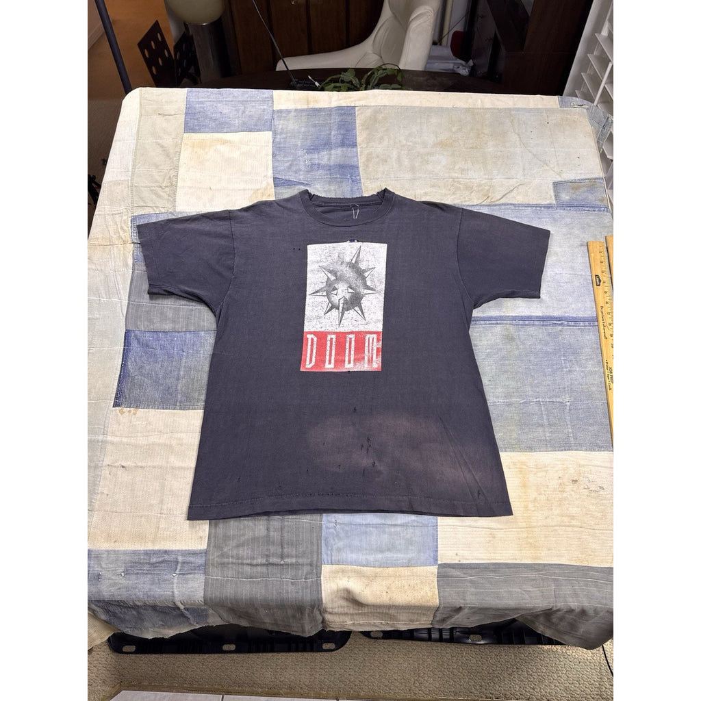 90's Vintage Doom Productions Insane Graphic Tee Size Large/XL Distressed