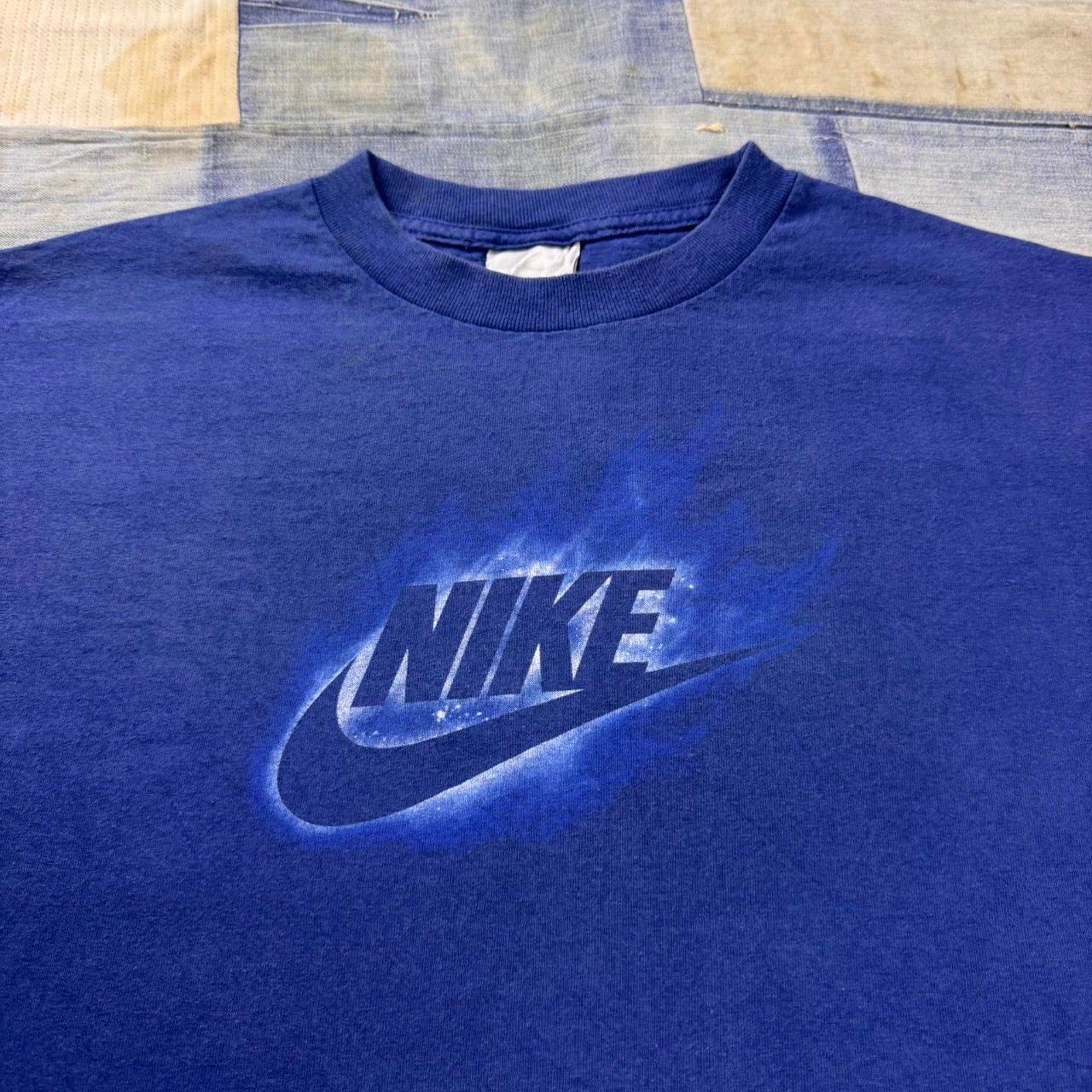 2000s Nike Go Like Hell Blue Tee | Medium