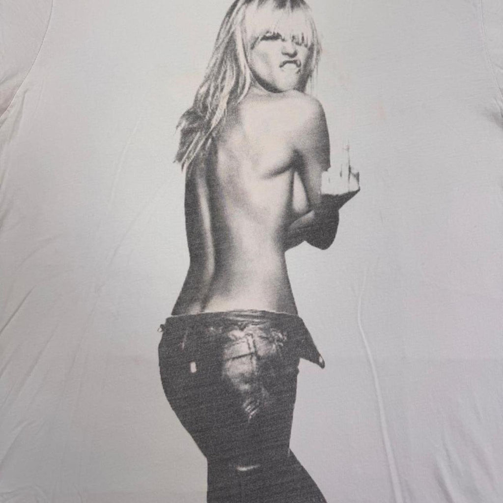 2000s Dark Muse Pin-Up Middle Finger Tee | L