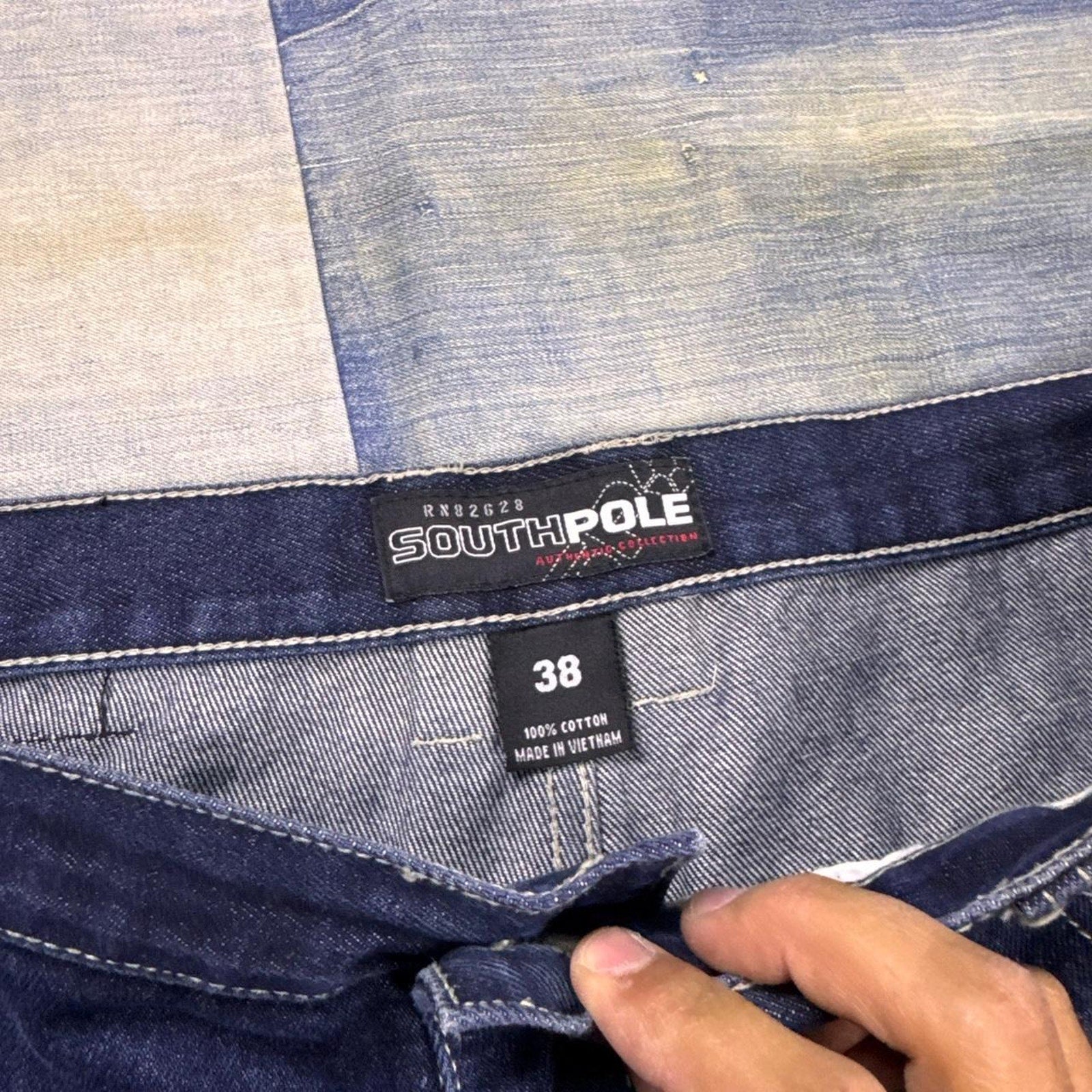 2000s Southpole White Tab jeans  | 38x30