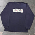 2000s Steve & Barry's Four Aces Playing Cards Long Sleeve Tee | Medium