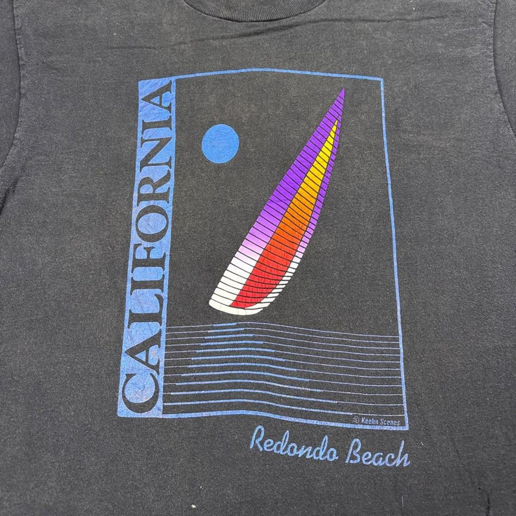 1980s California Redondo Beach Windsurf Graphic Tee | Large