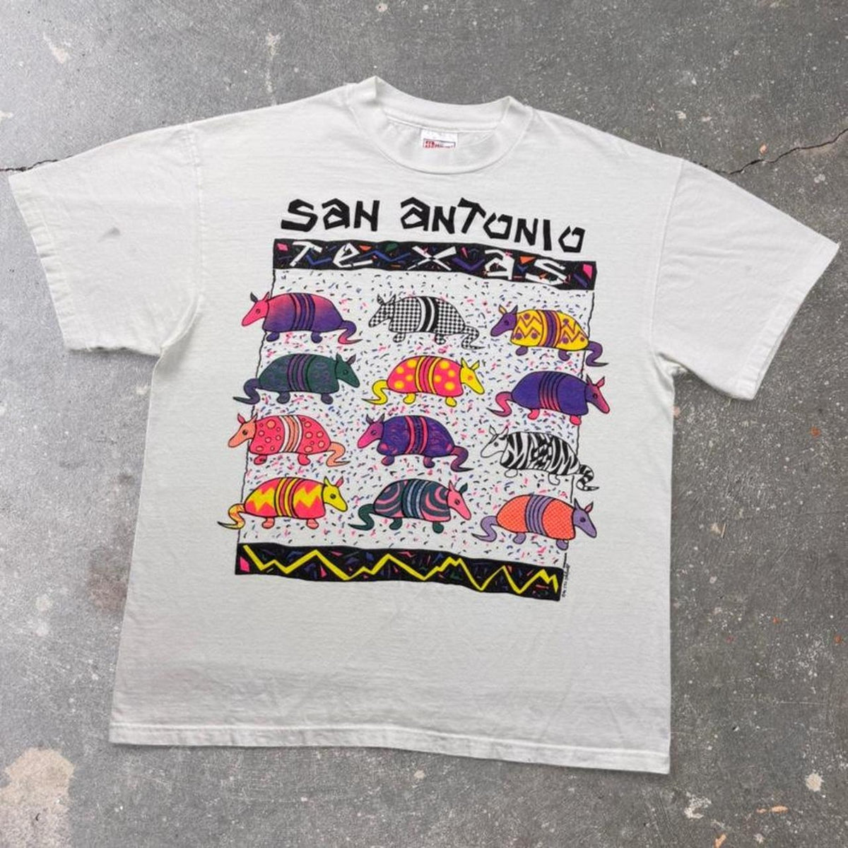 1991 San Antonio Texas Rainbow Armadillos Single Stitch Tee | Large