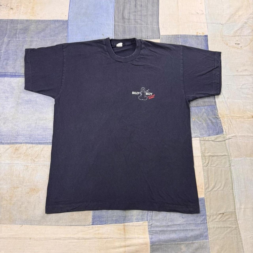 1990s Billy Boy condom “Und der Spaß ist sicher!” Adult Humor Tee | XL