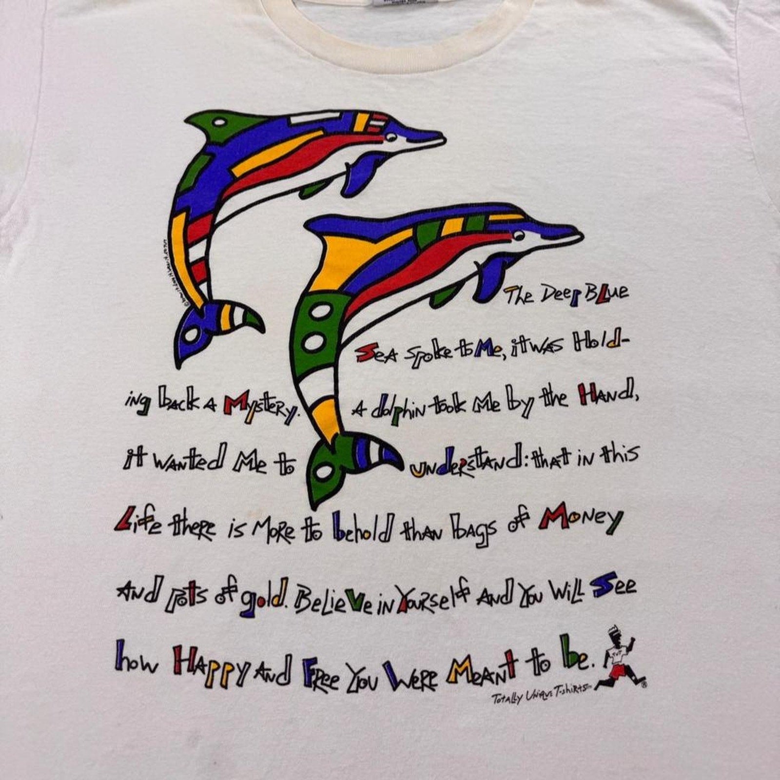 1990s “The Deep Blue” Dolphin Graphic Tee | Large