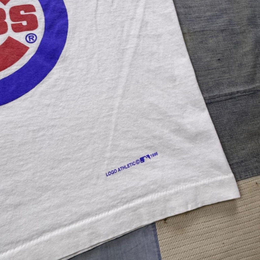 1996 Chicago Cubs Logo Athletic All Over Print Tee | Large