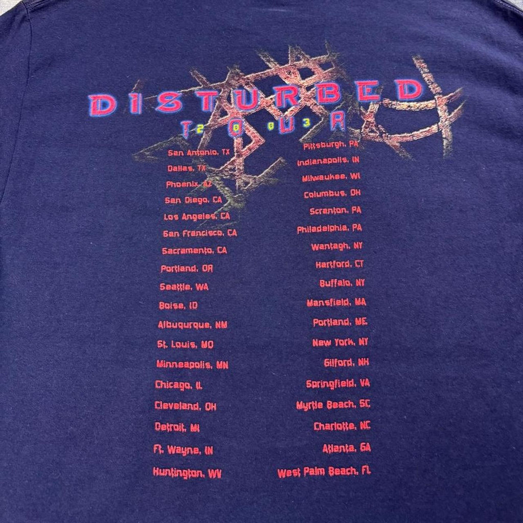 2003 Disturbed Believe Tour Double Sided Band Tee | Large