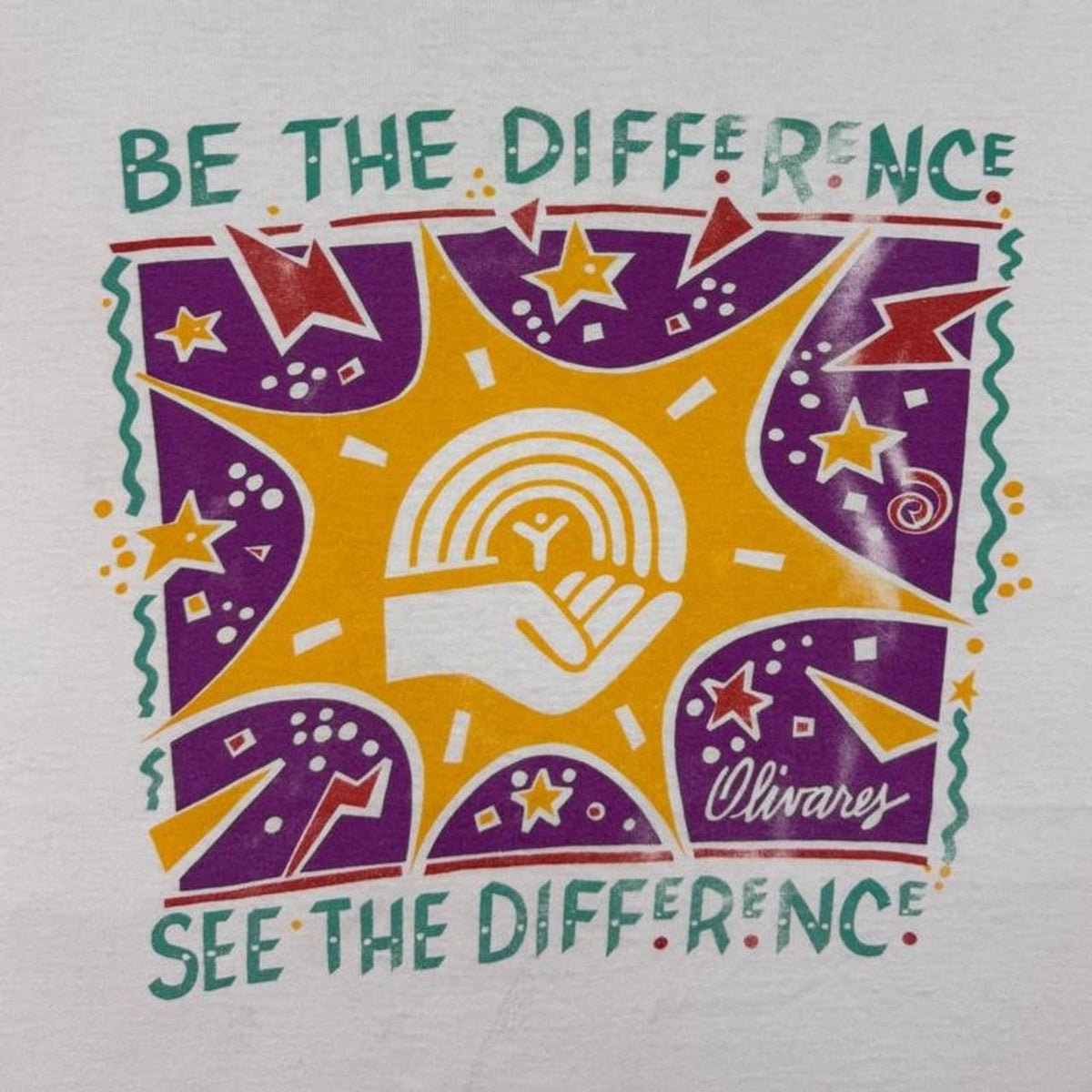1990s United Way Be the Difference White Graphic Tee | XL
