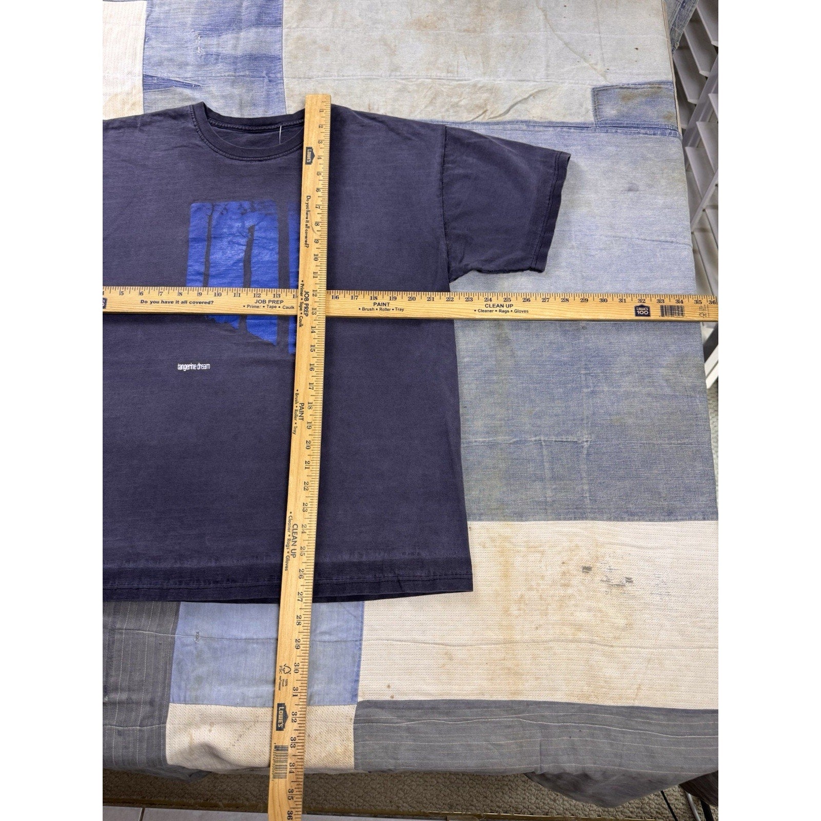 Vintage Tangerine Dream Blue Forest Graphic Band T-Shirt Adult Black Tee Sz L