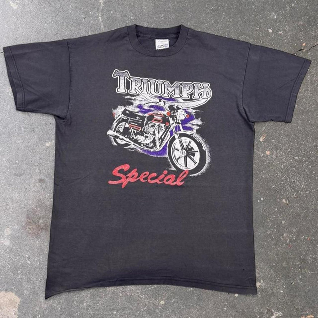 1990s Triumph Bonneville Special Motorcycle Graphic Tee | Large