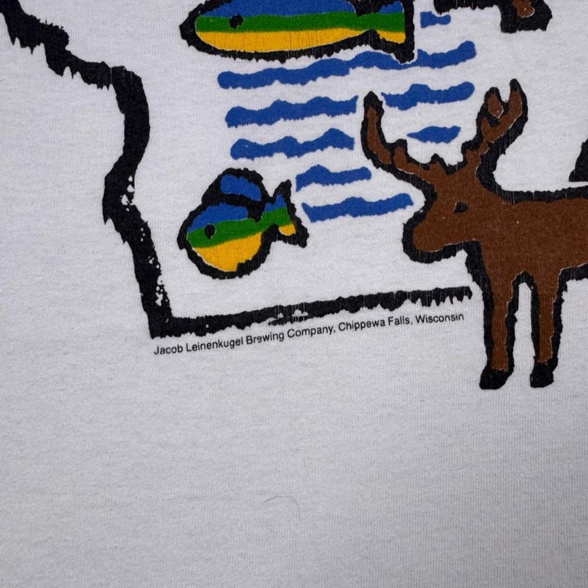 1990s Leinenkugel's Beer Wisconsin Map Tee | XL