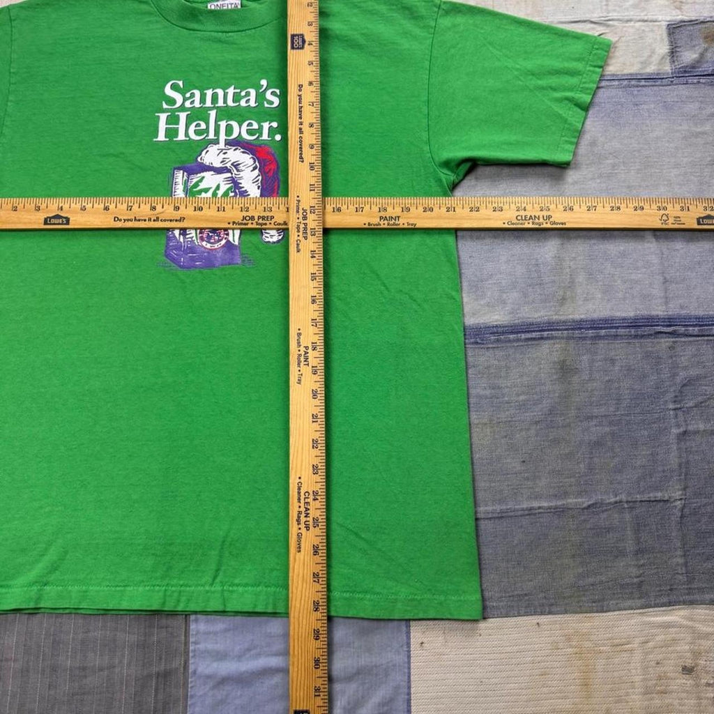 1990s Santa's Helper Christmas Graphic Tee | Large