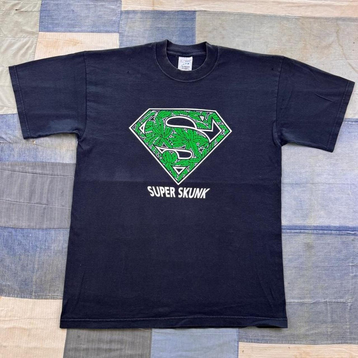 1990s Super Skunk Marijuana Superman Parody Tee | Large