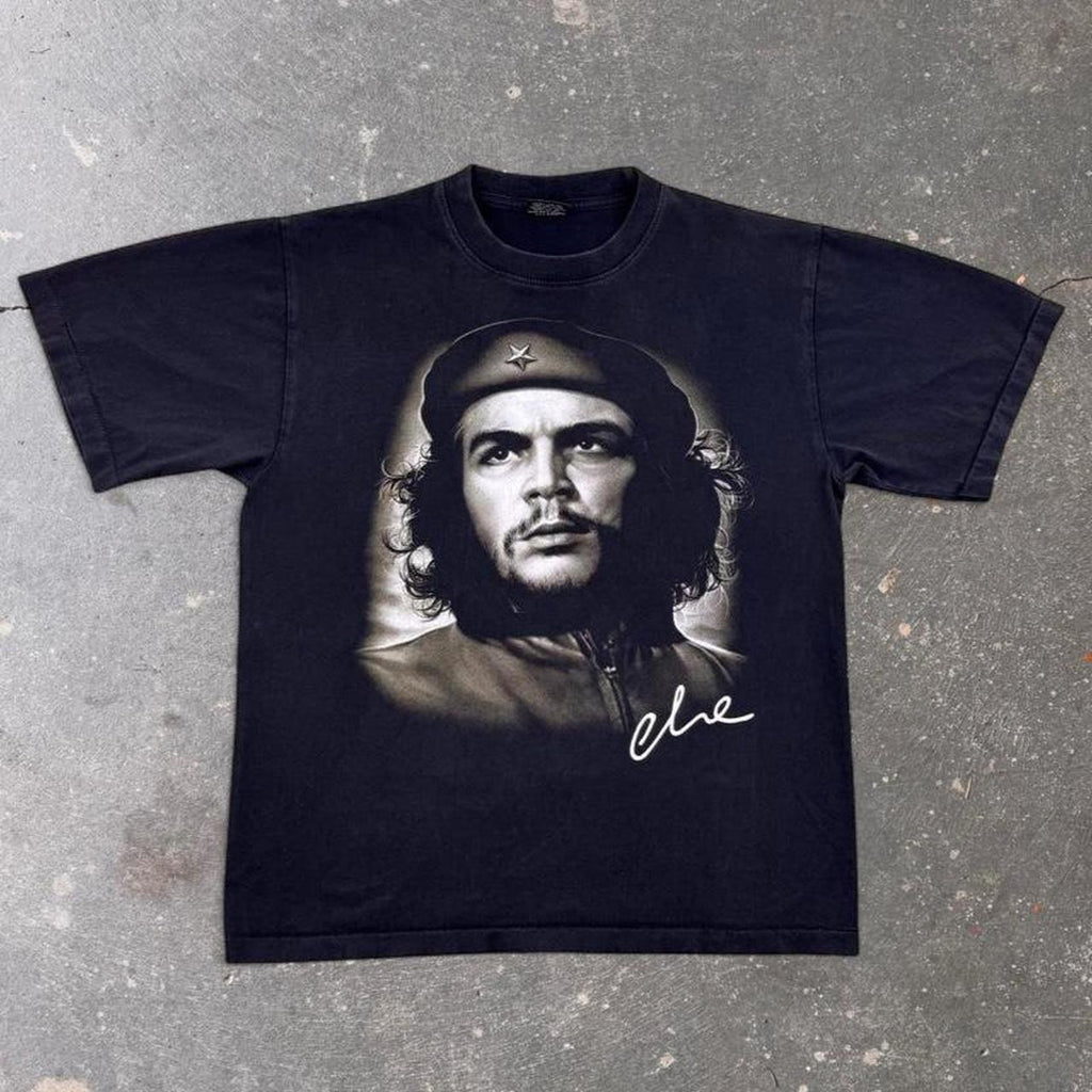 2000s Rock Eagle Che Guevara Double Sided Black Graphic Tee | Large