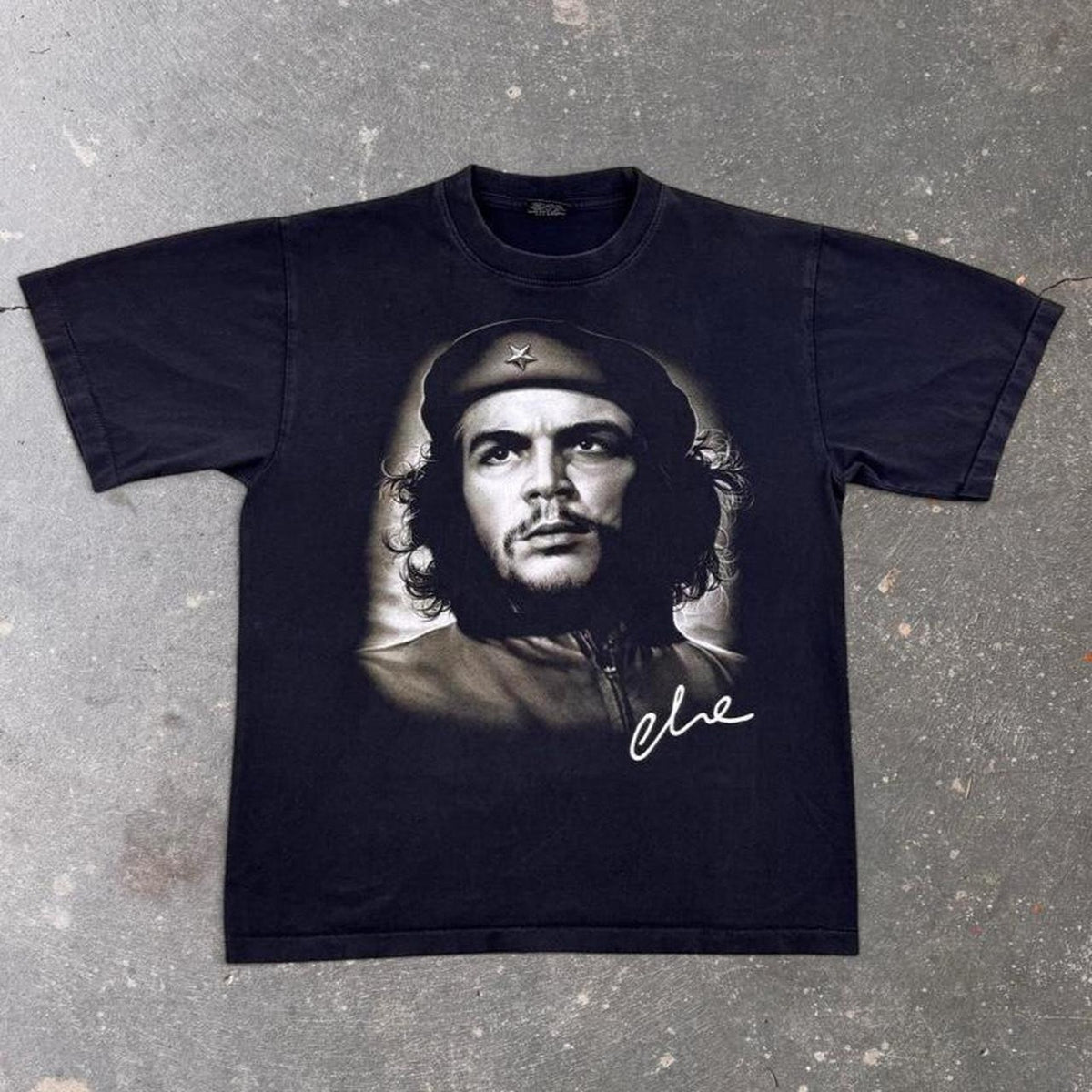 2000s Rock Eagle Che Guevara Double Sided Black Graphic Tee | Large