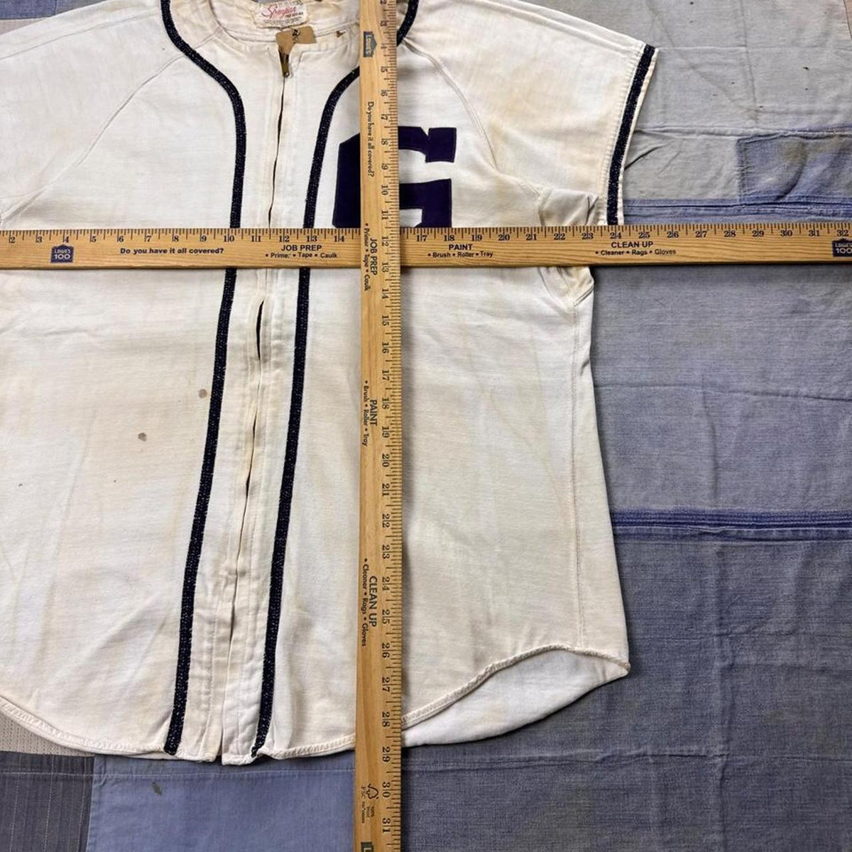 1950s Spanjian Pasadena “G” 11 Zip-Up Baseball Jersey | XL