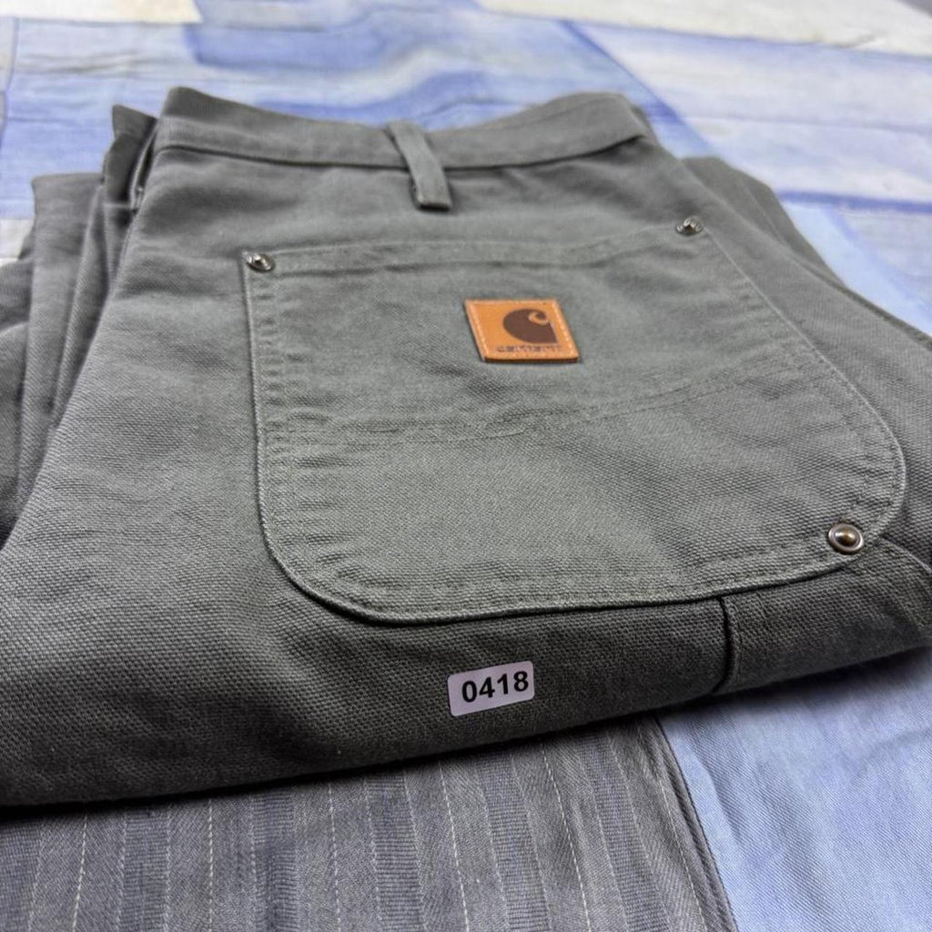 2000s Carhartt Moss Green Double Knee Carpenter Pants New With Tags | 30x32