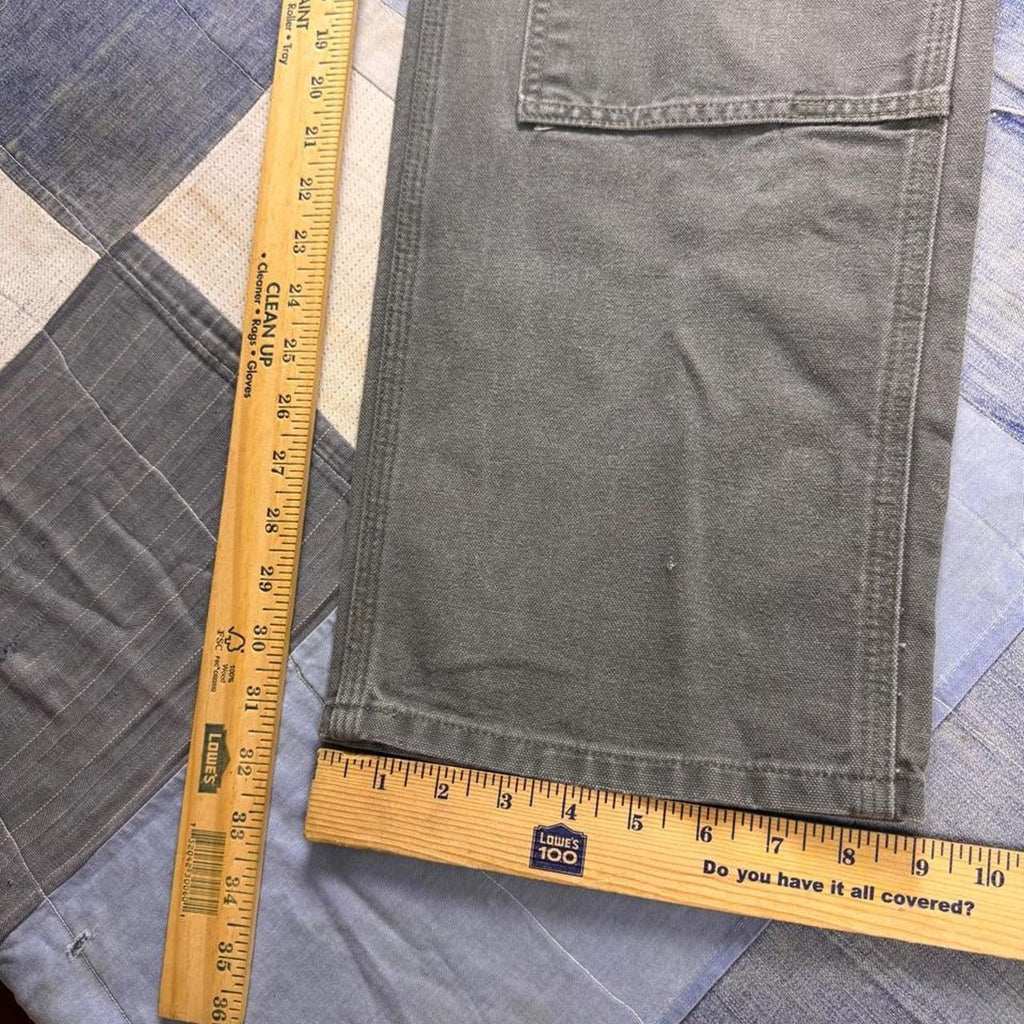 2000s Carhartt B136 Moss Green Double Knee Carpenter Pants | 32x32