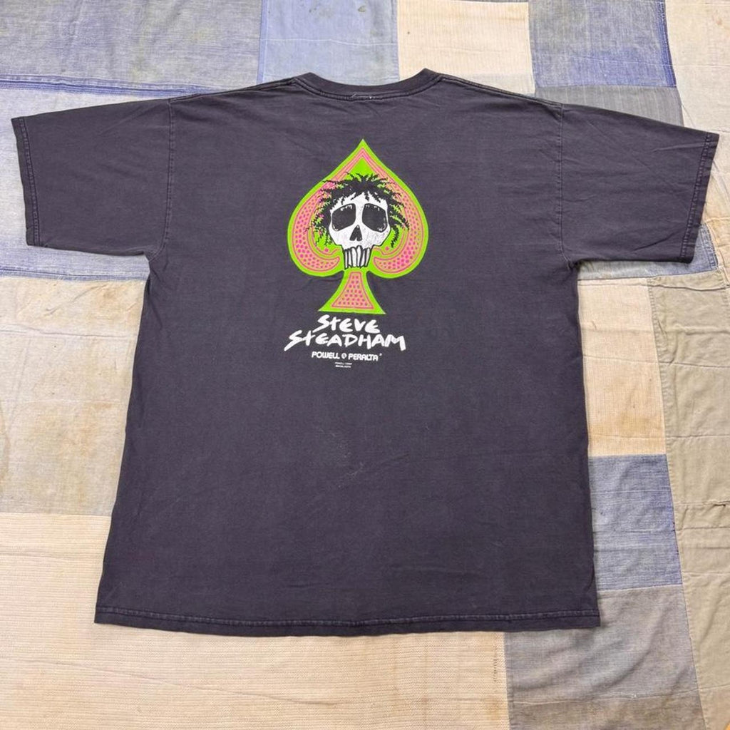 1990s Powell Peralta Steve Steadham Skull Spade Skate Tee | XL