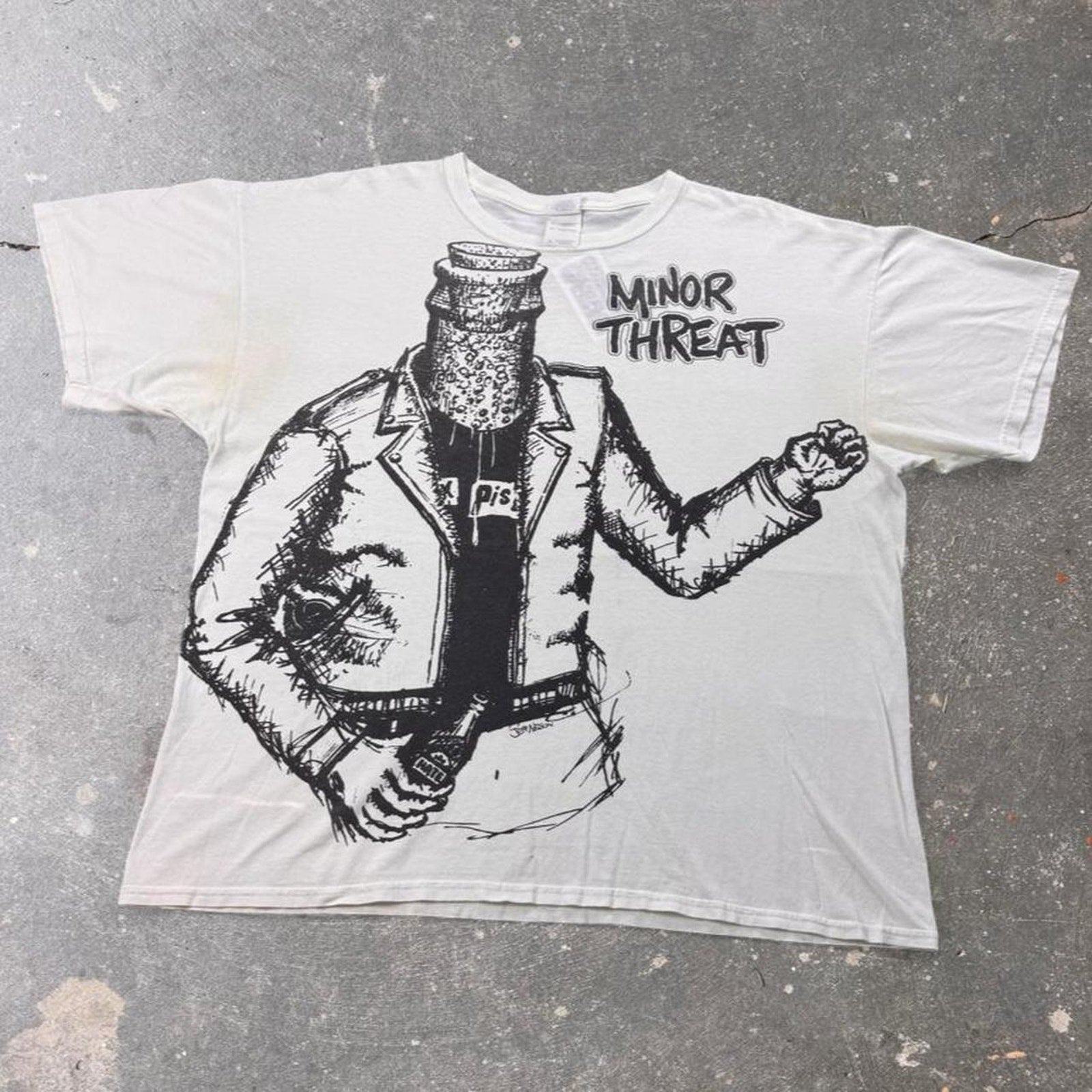 2000s Minor Threat Ian MacKaye Bottlehead Graphic Tee | XL