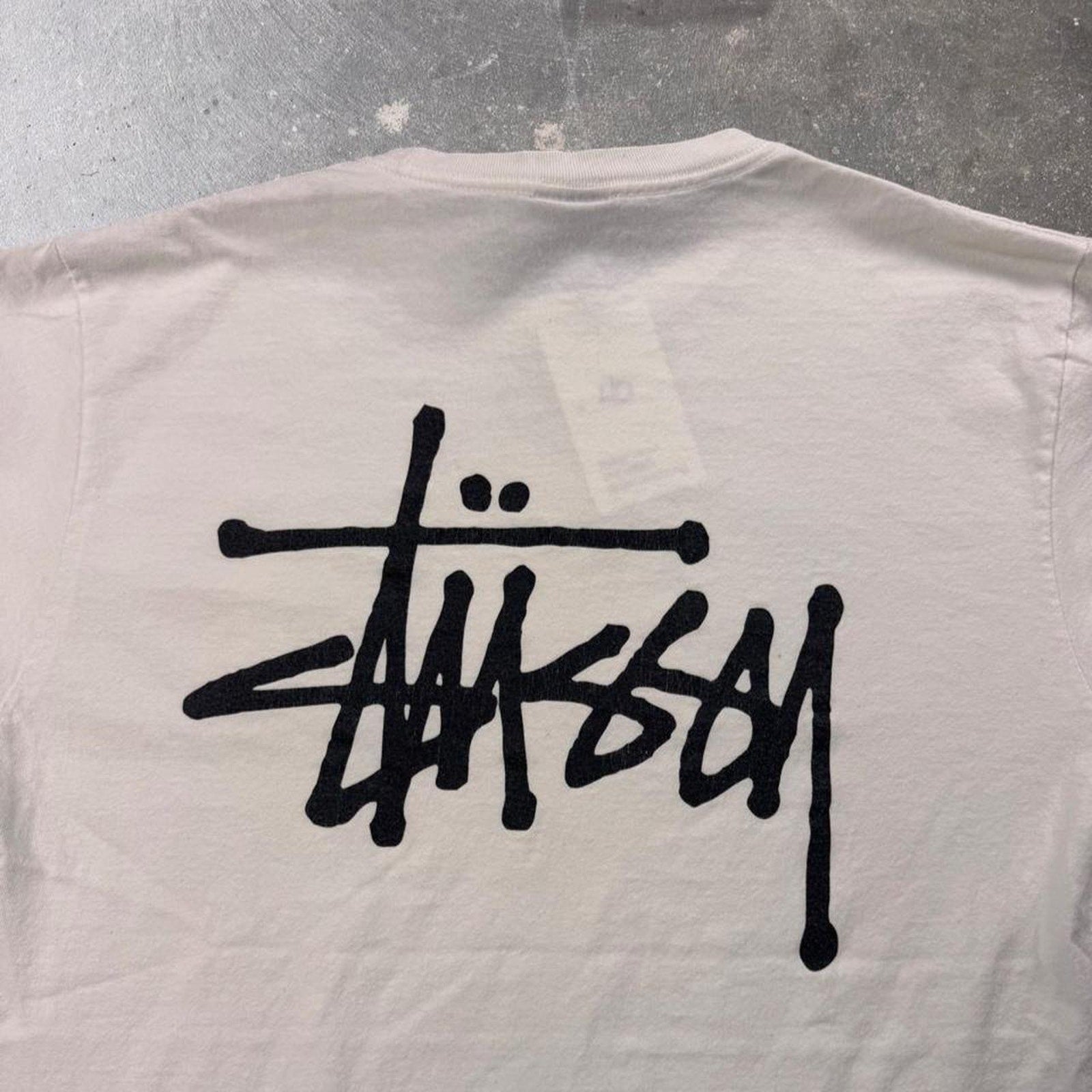 1990s Stüssy Stock Logo Double-Sided Tee | Medium