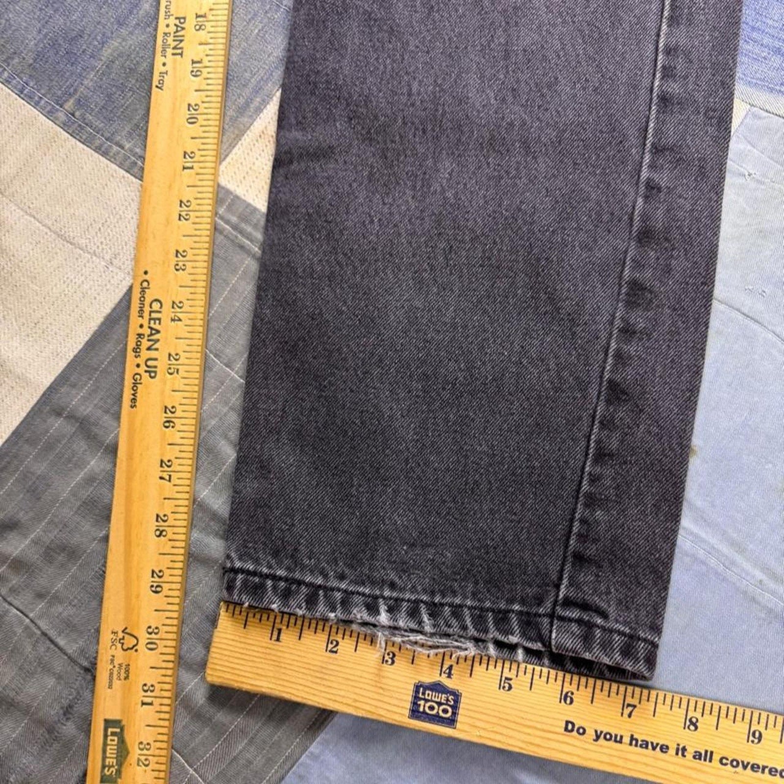 1990s Levi’s 505 Orange Tab Black Denim Jeans | 31x29