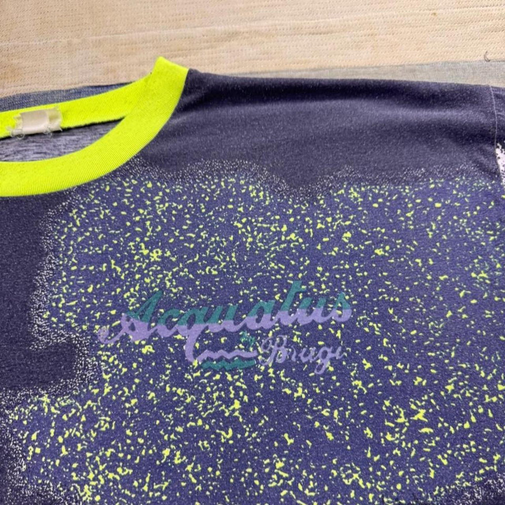 1990s Acquittus Project “CRAZY” All Over Print Tee | XL