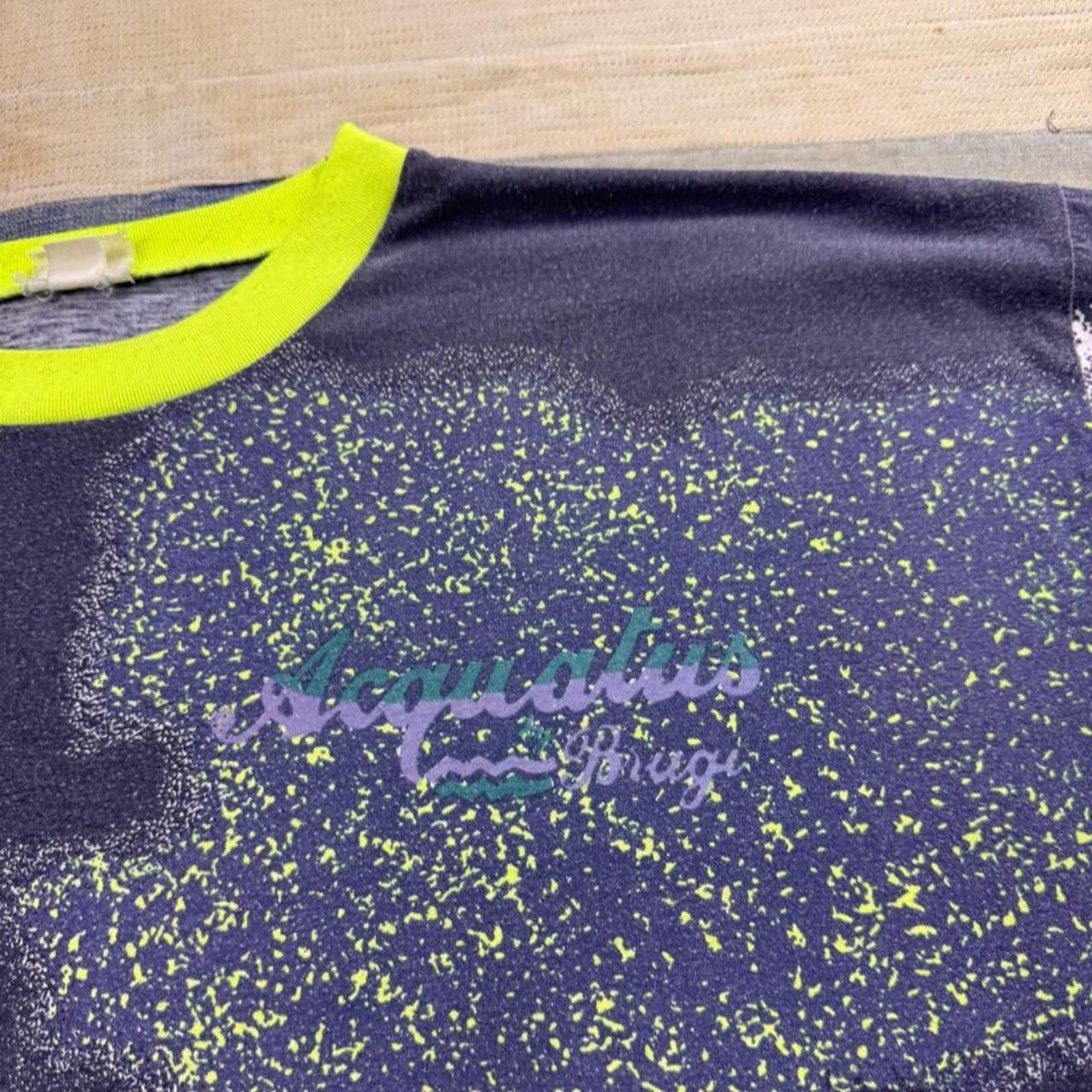 1990s Acquittus Project “CRAZY” All Over Print Tee | XL