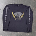 2000s Harley-Davidson Skull Wings Long Sleeve Graphic Tee | Large