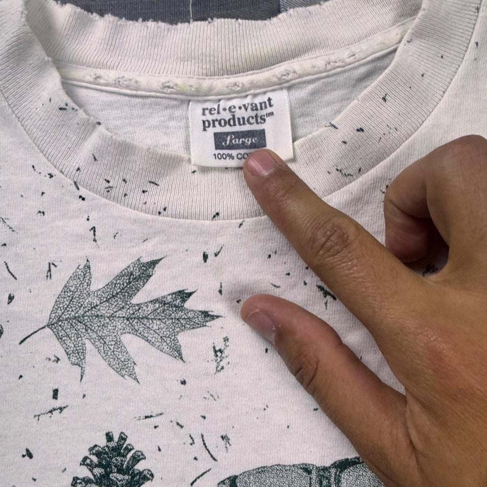 1990s Relevant Products Outdoor Nature All Over Print Tee | Large