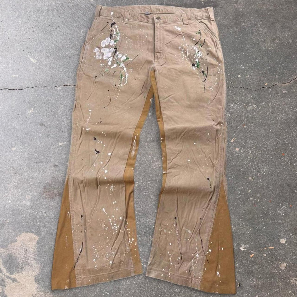 2000s Carhartt Paint Splatter Carpenter Work Pants | 40x34