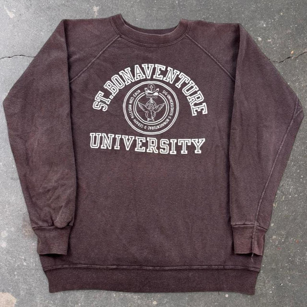 1970s Champion St. Bonaventure University Raglan Sweatshirt | XL
