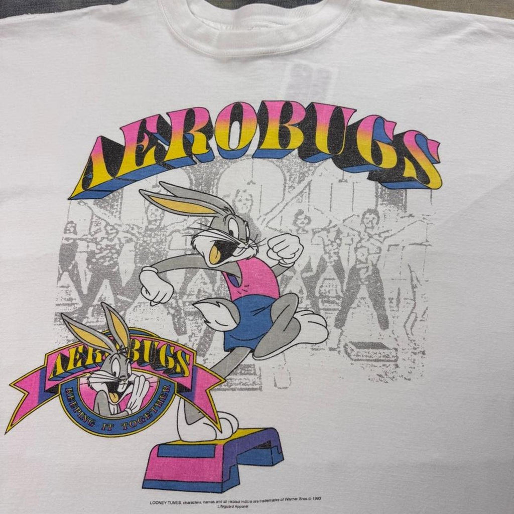1993 Bugs Bunny Aerobugs Aerobics Graphic Tee | Large
