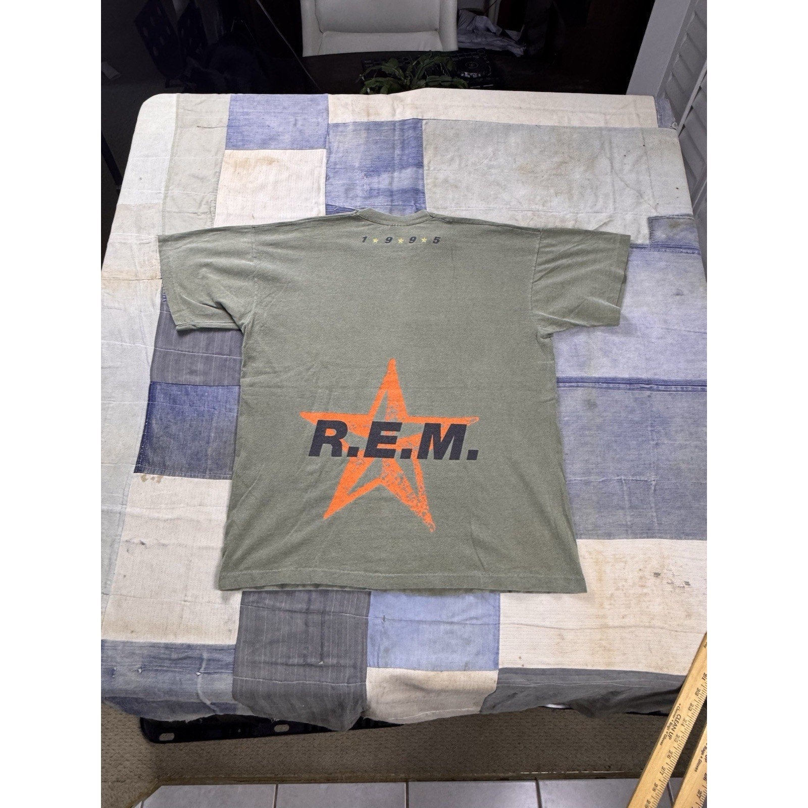 R.E.M. Monster Tour Double Sided Star Graphic Band Tee XL Vintage