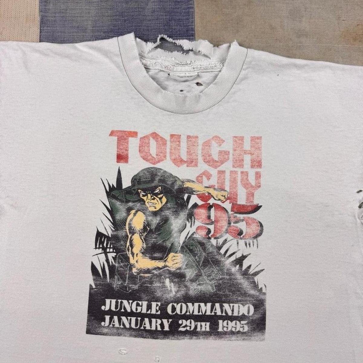 1995 Tough Guy Jungle Commando Obstacle Race Graphic Tee | Large