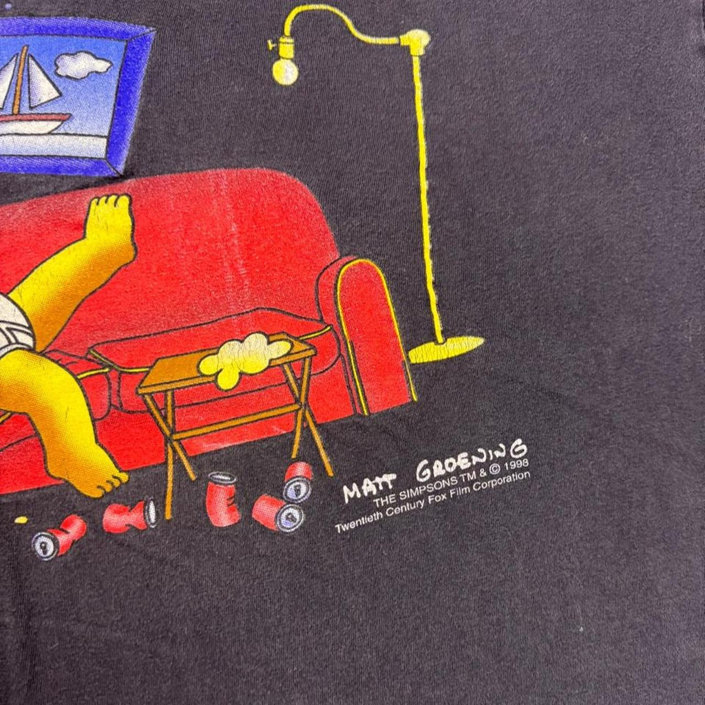 1998 The Simpsons Homer Couch Graphic Tee | Large