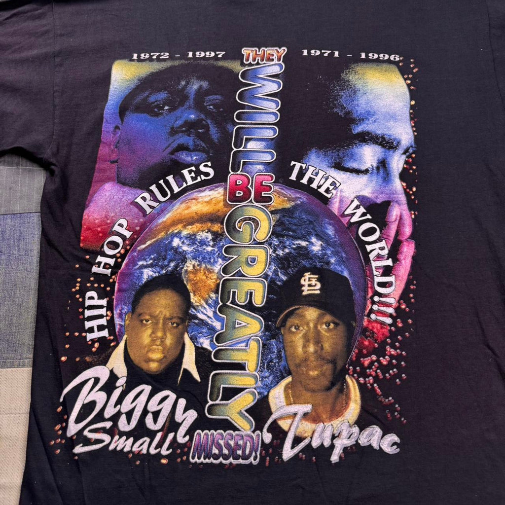 1990s Tupac Shakur and Biggie Smalls “Stop the Violence"Rap Tee | XL