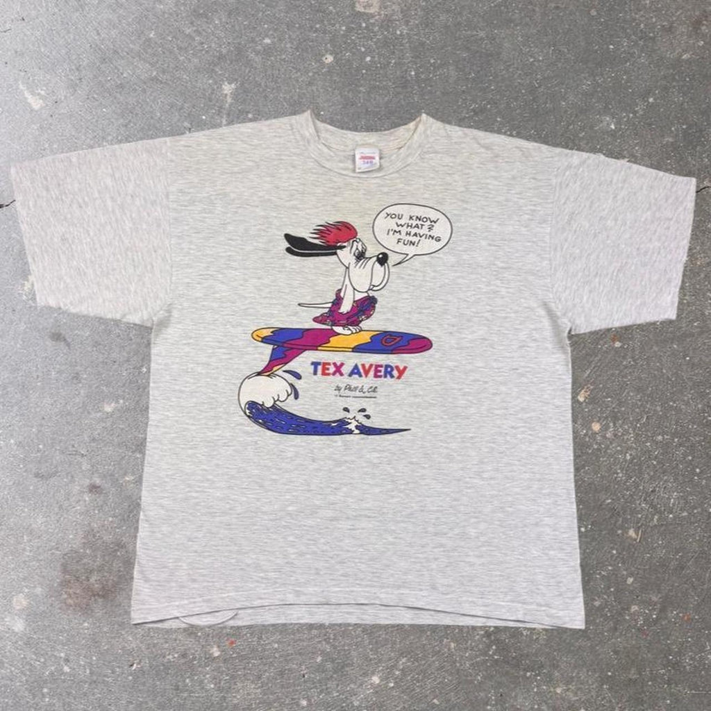 1990s Tex Avery Surfing Dog Tee | M
