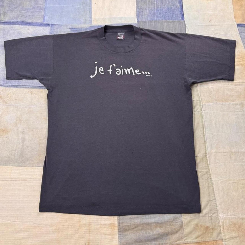 1990s French “Je T’aime… Moi Aussi!” Double-Sided Tee | XL