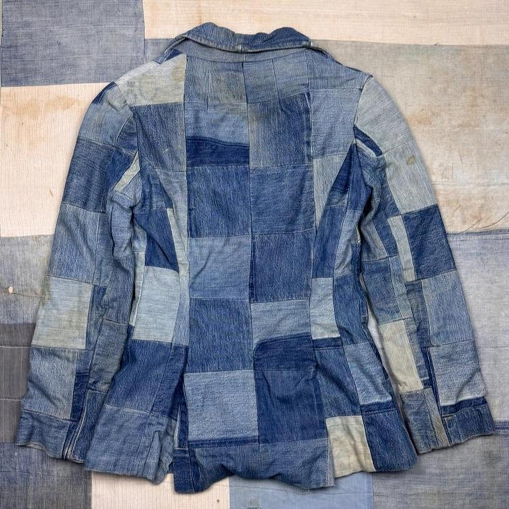 1970s Patchwork Denim Blazer | S