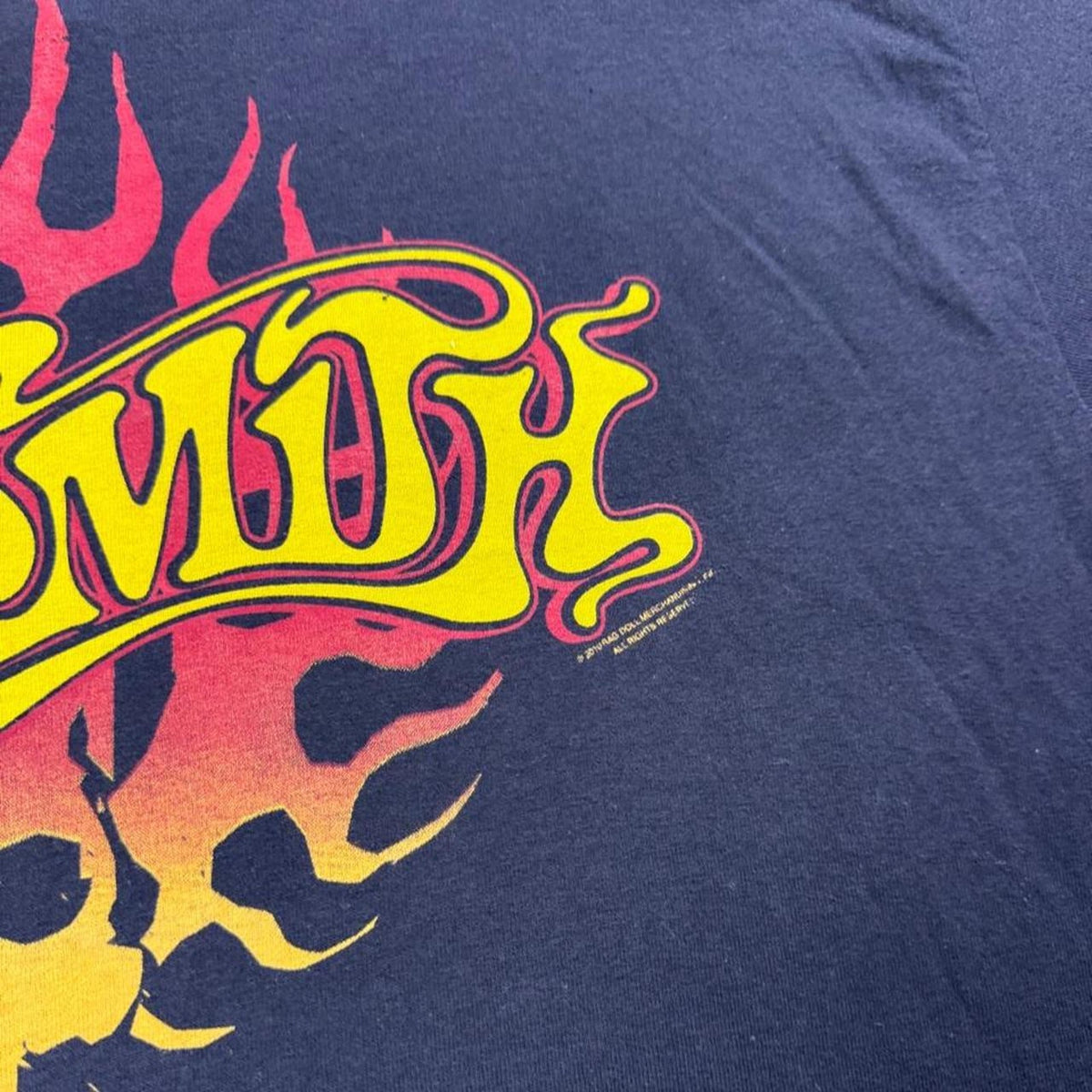 2004 Aerosmith Flaming Skull Band Tee | 2XL