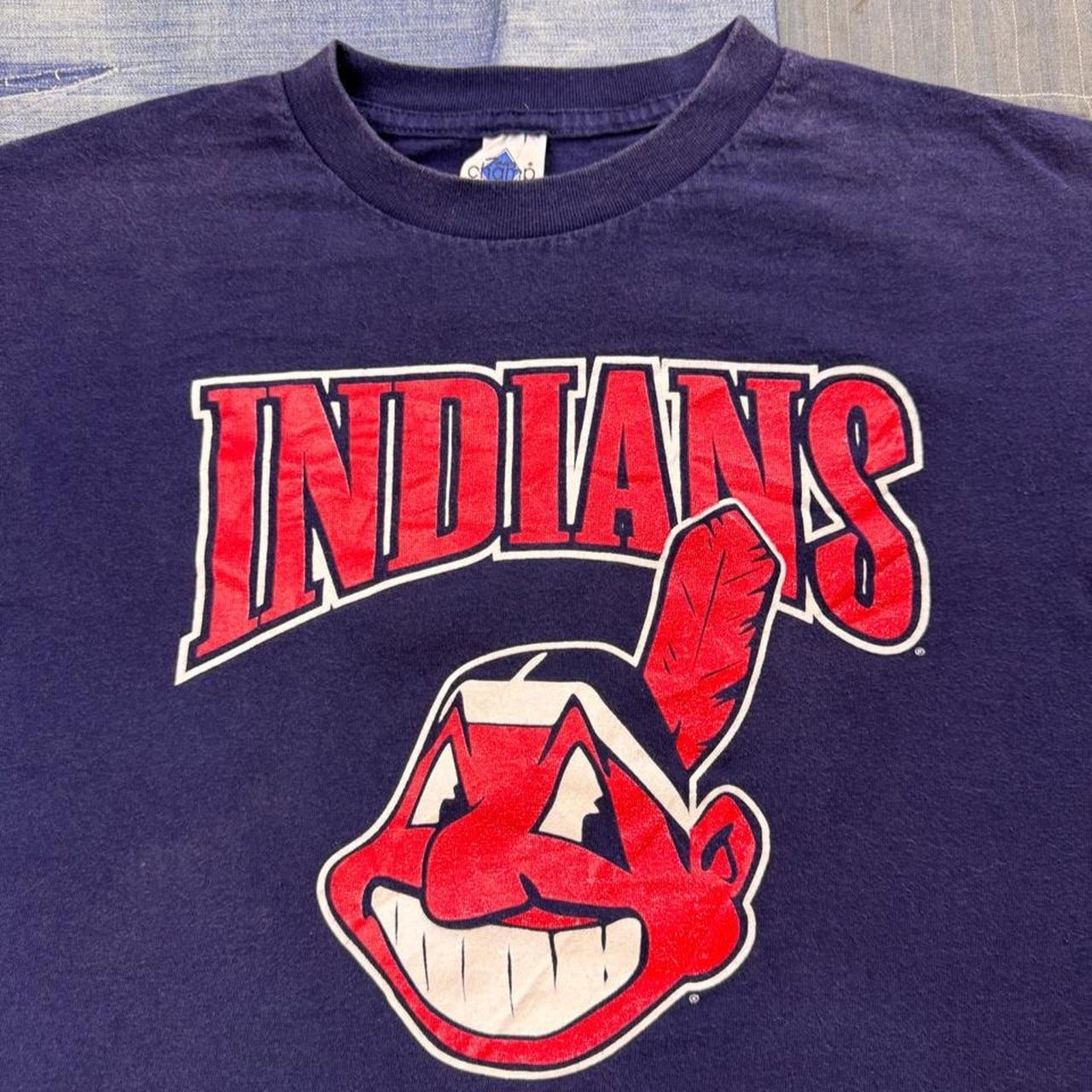 1999 Cleveland Indians Kenny Lofton 7 Chief Wahoo Tee | XL