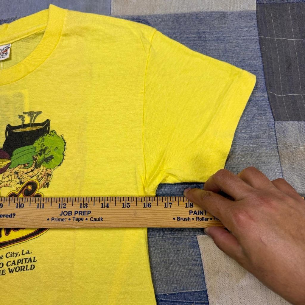 1970s Yellow vintage gumbo festival tee | Large