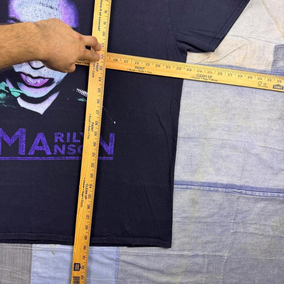 2000s Marilyn Manson Purple Face Graphic Band Tee | Extra Large