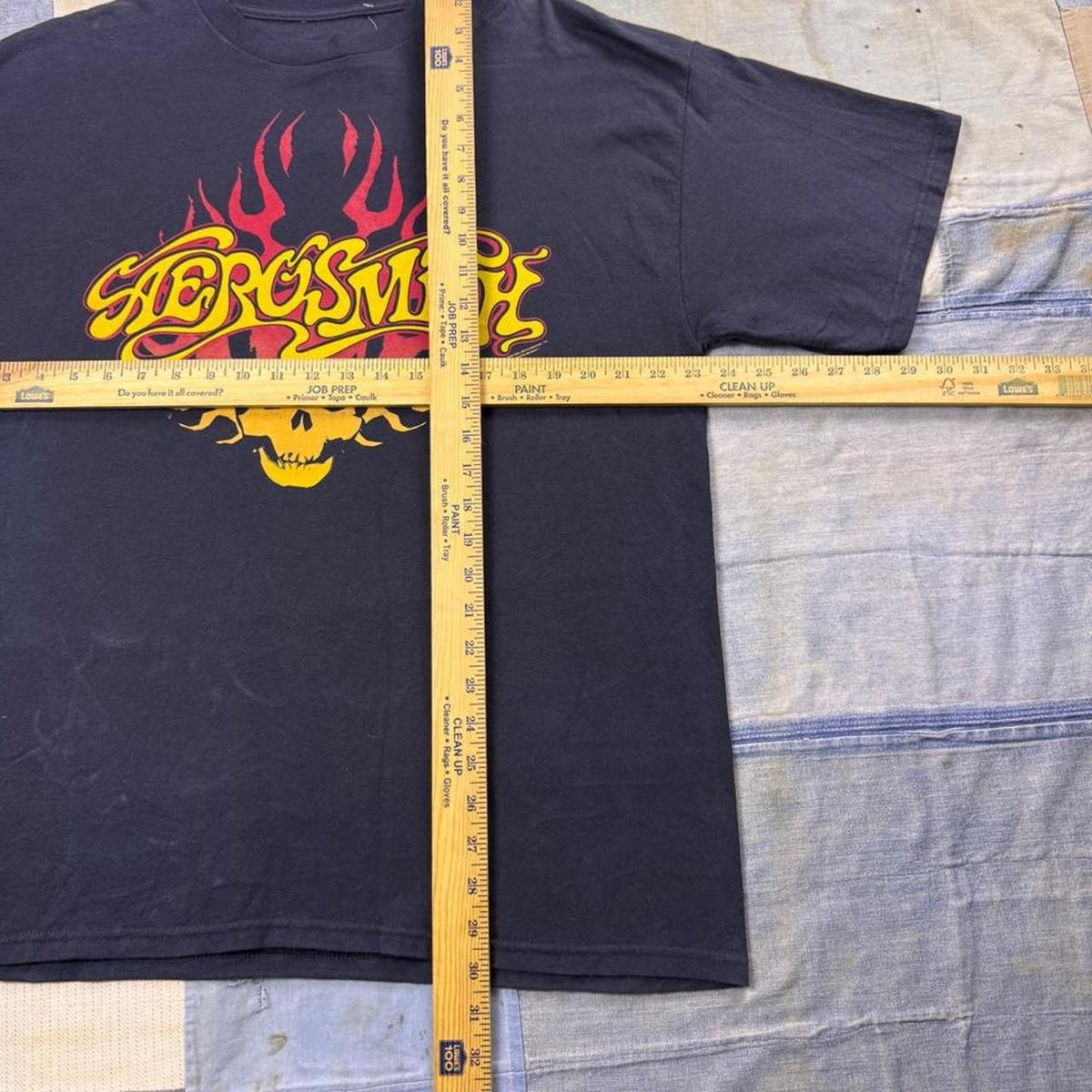 2004 Aerosmith Flaming Skull Band Tee | 2XL